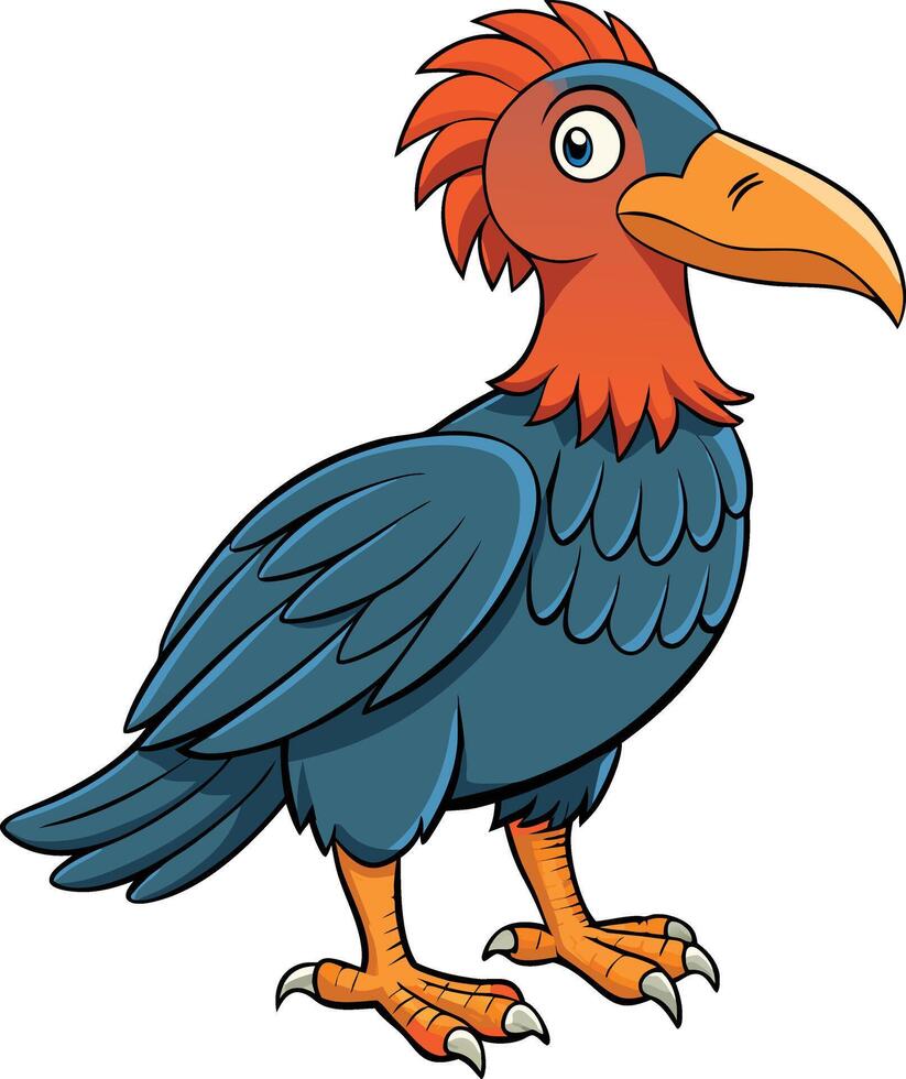 Cartoon Bird Illustration Isolated on White vector