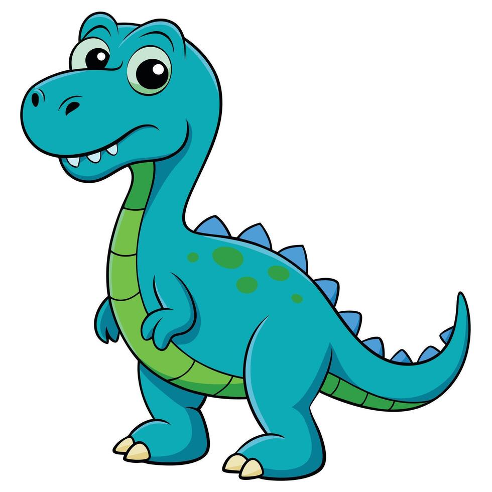 Cartoon style Tyrannosaurus Rex happy expression. vector