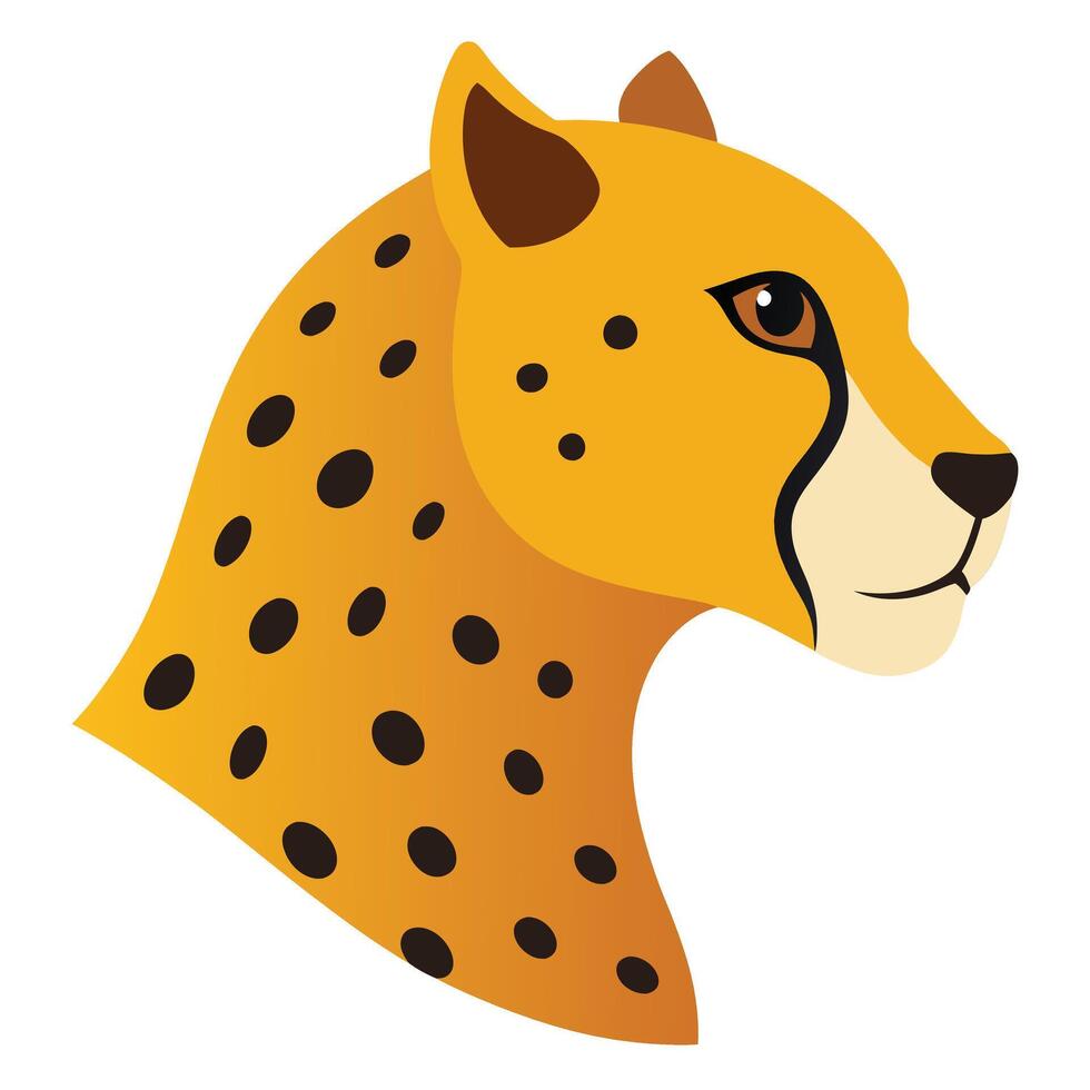 illustration of a cheetah head vector