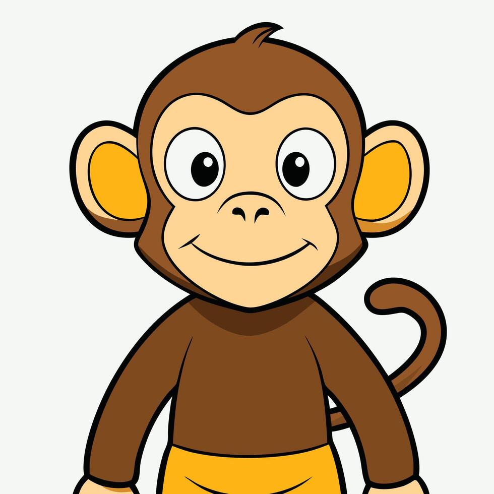 Monkey clipart free download vector