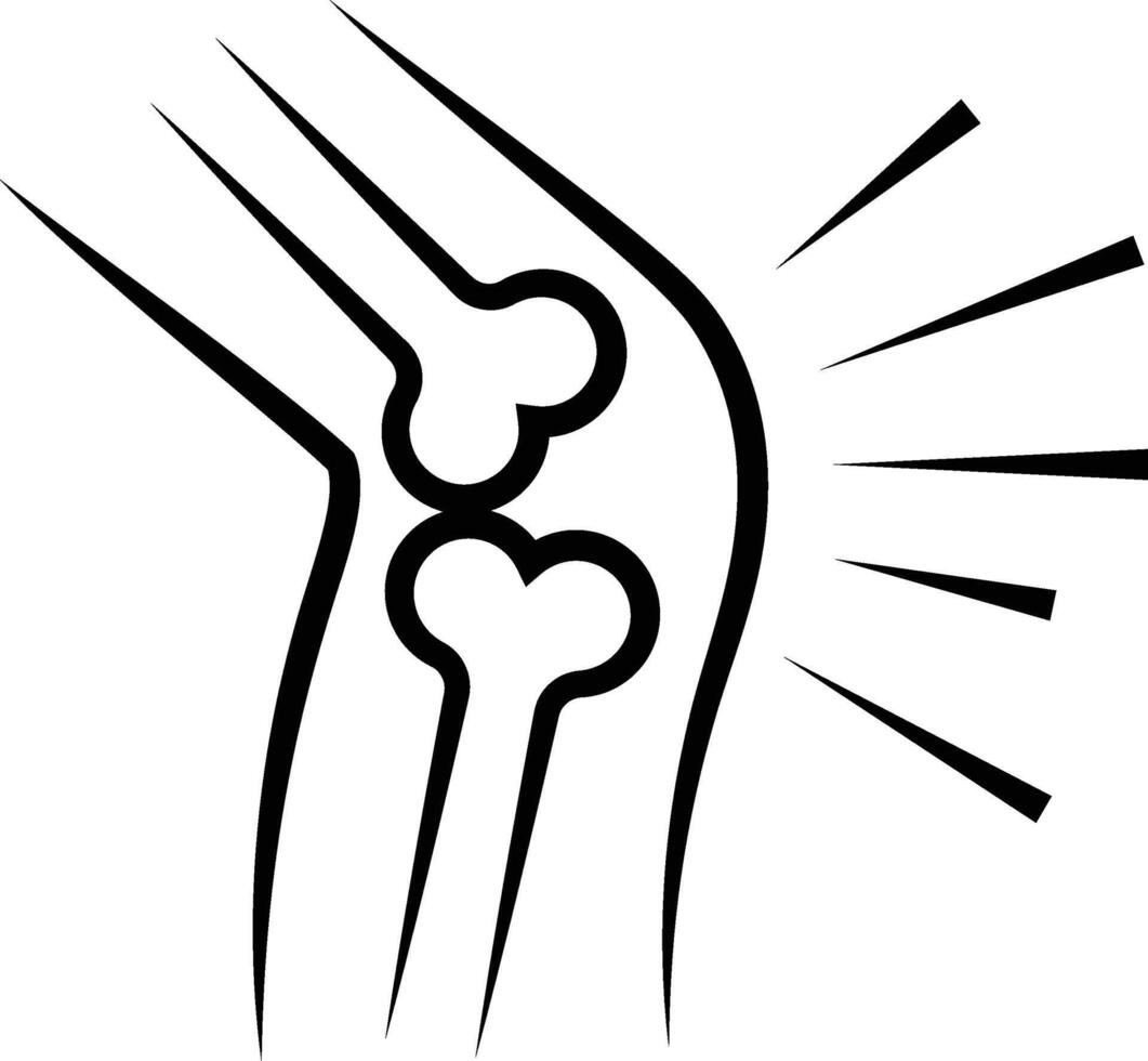 Arthritis Knee Joint Healthcare Icon vector