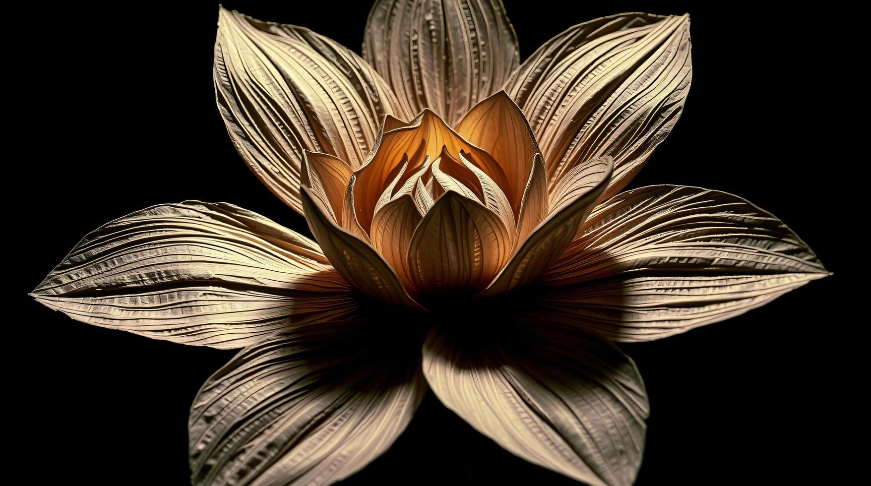 A close up of a flower with a black background photo