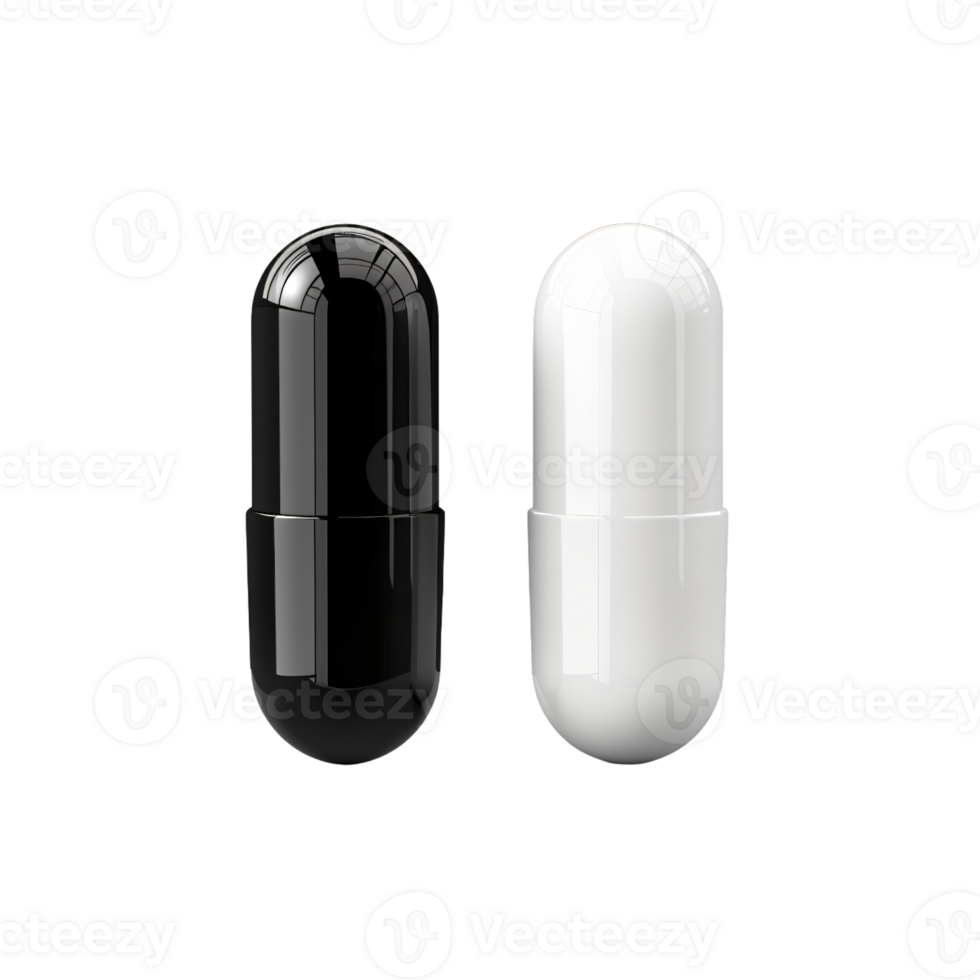 Black and White Capsules Medication Pharmacy Medicine Healthcare Drug Pills Treatment Contrasting png