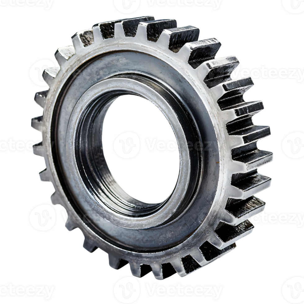 Industrial Metal Gear Cog Wheel Close up Machine Part Engineering Component png