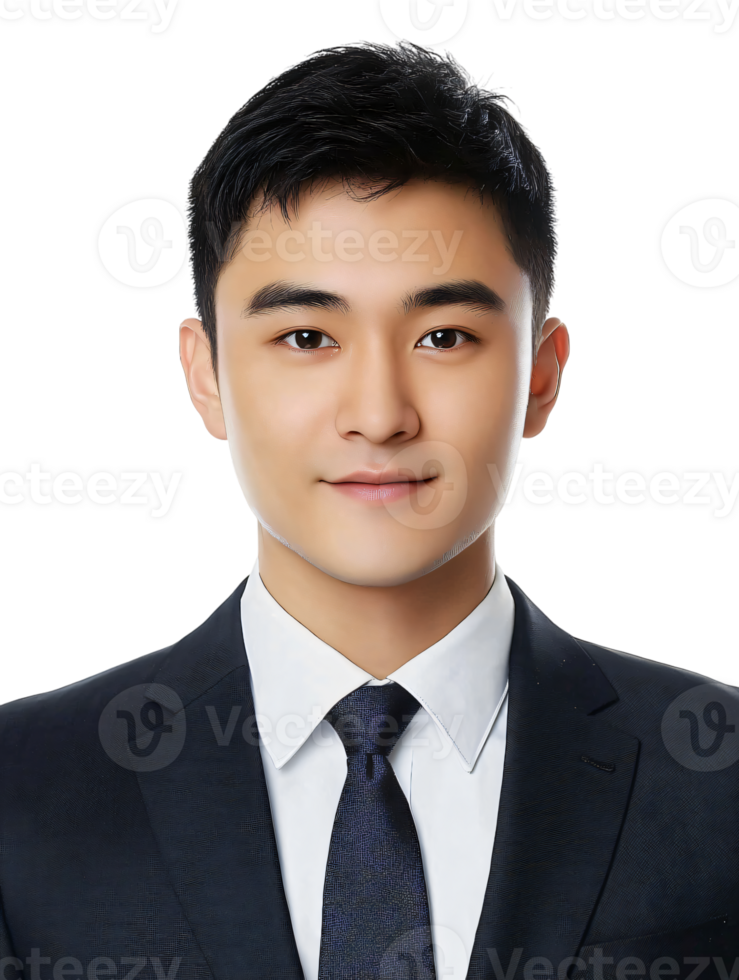 Portrait of a Confident Young Asian Man in a Business Suit Professional Headshot png