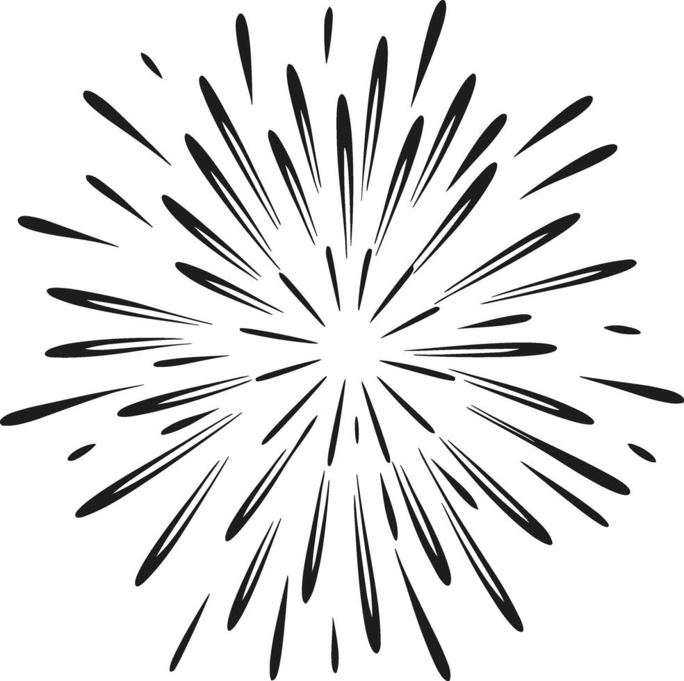 Firework Burst Silhouette - Memorial Day USA Celebration vector