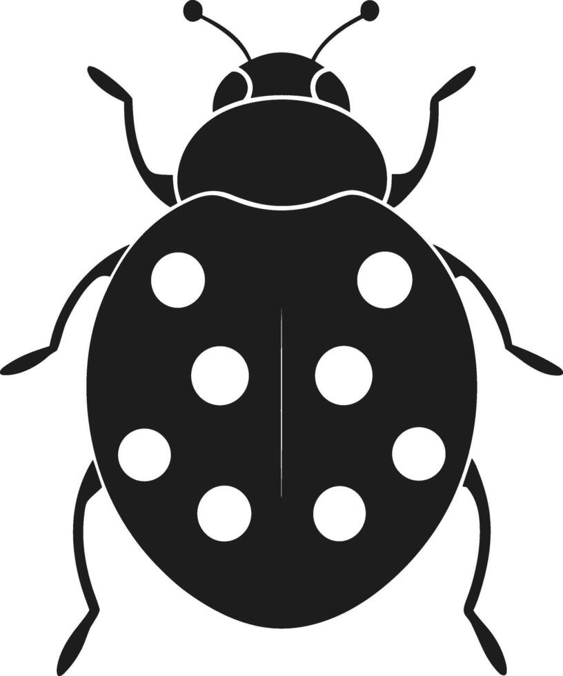 Ladybug Silhouette - Minimalist Spring Insect Illustration for Nature and Wildlife Designs vector