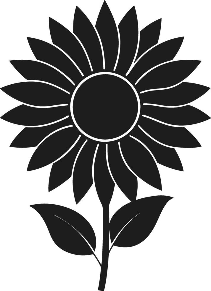 Elegant Sunflower Silhouette - Floral Illustration for Mother's Day and Decorative Designs vector