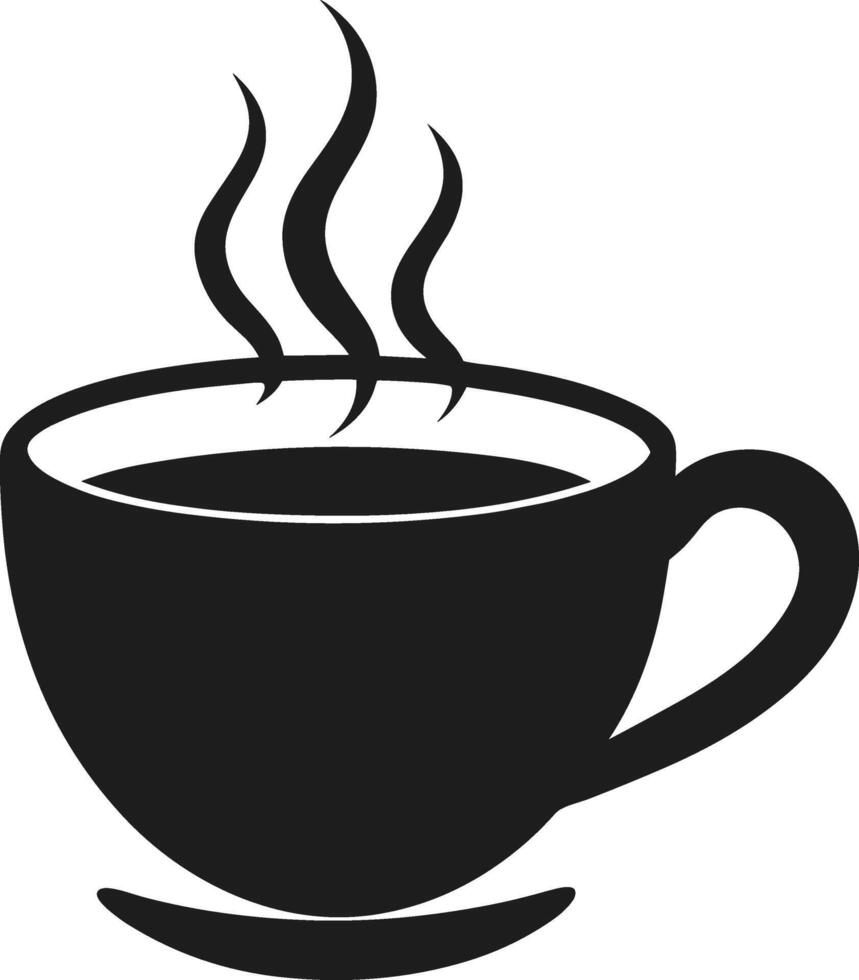 Steaming Coffee Cup Silhouette - Perfect for Mother's Day Designs vector