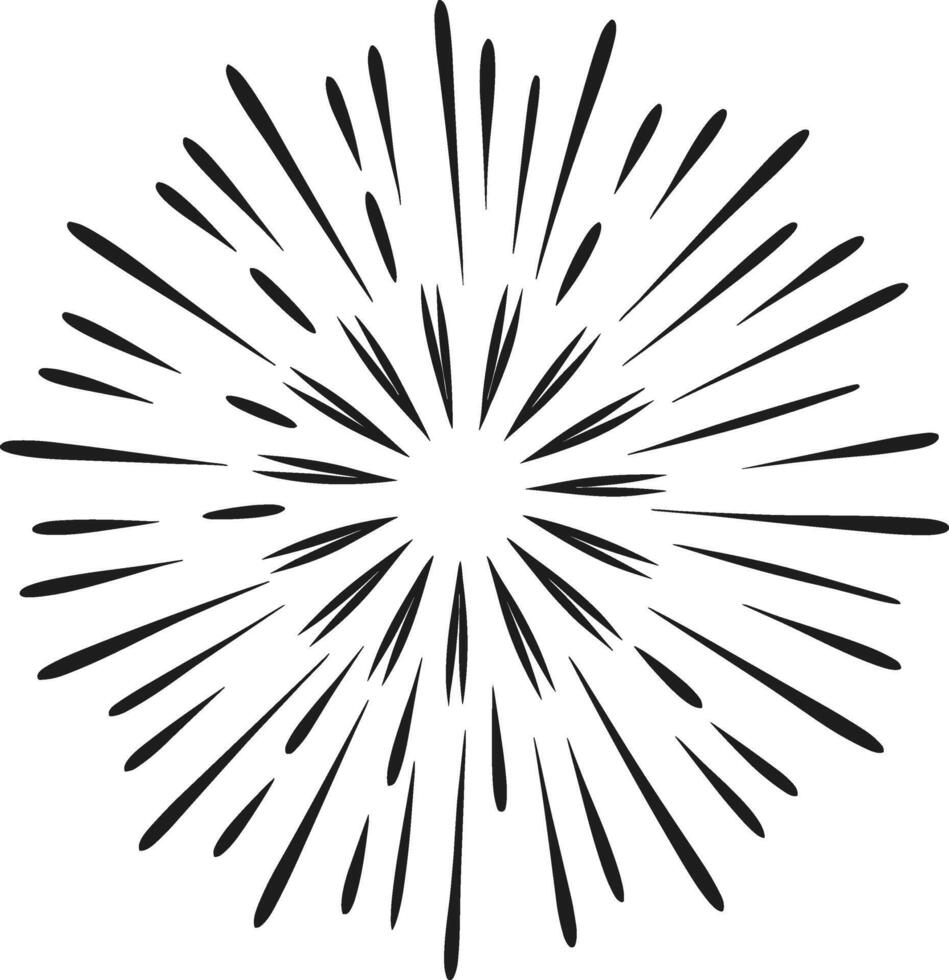 Firework Explosion Silhouette - Memorial Day USA Celebration vector