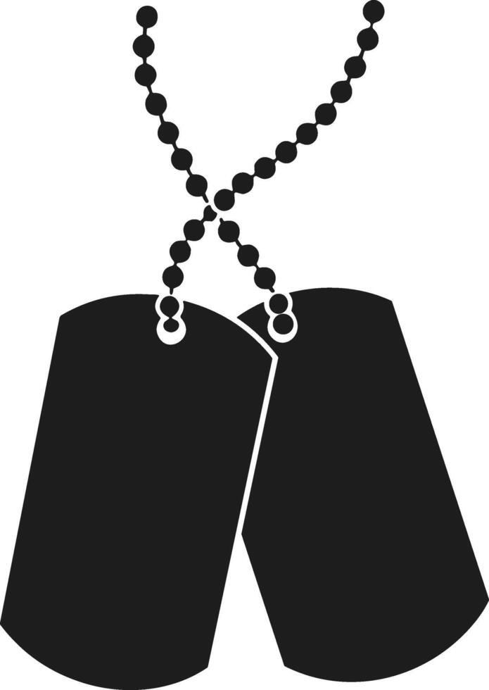 Silhouette Military Dog Tags Illustration for Memorial Day vector