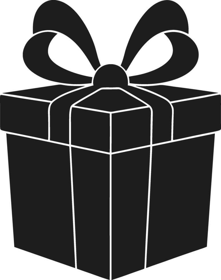 Elegant Gift Box with Ribbon Bow - Illustration for Mother's Day and Celebrations vector