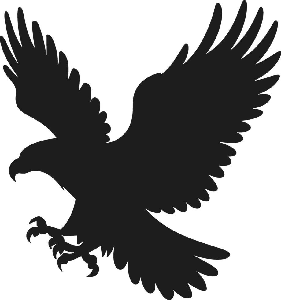 Majestic American Eagle Silhouette - Patriotic Memorial Day vector