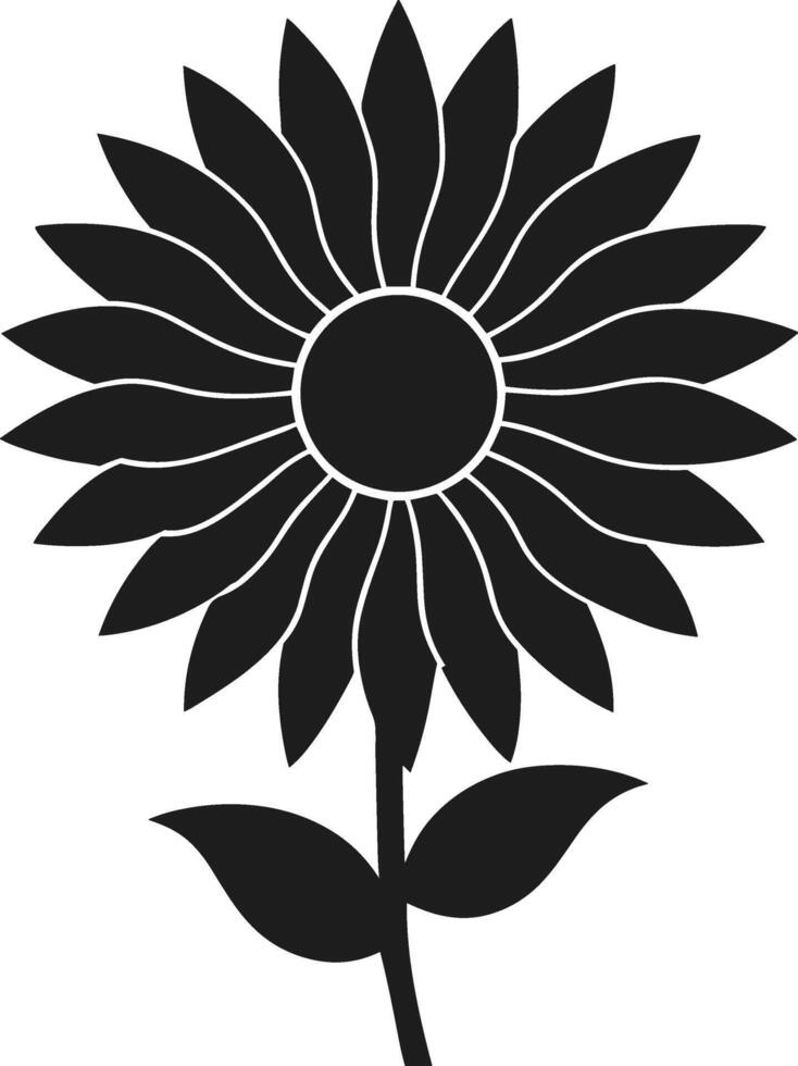 An Elegant Sunflower Silhouette - Perfect Floral Design for Mother's Day vector