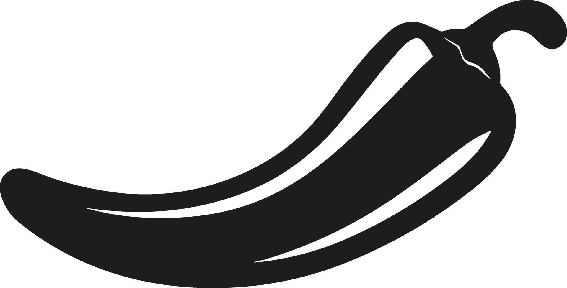 Mexican Chili Pepper Silhouette - Spicy Food Illustration vector