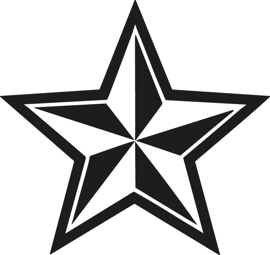 Patriotic Five-Pointed Star Silhouette - American Symbol for Memorial Day vector
