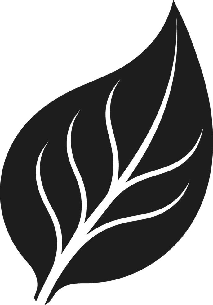 Minimalist Leaf Silhouette - Eco-Friendly Nature Illustration vector