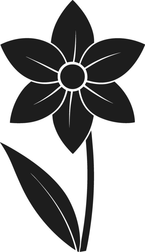 Elegant Daffodil Silhouette - Spring Floral Design for Digital and Print vector