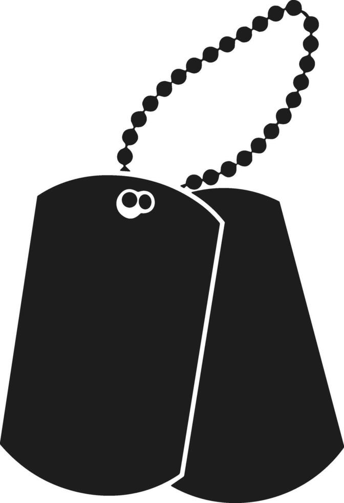 Military Dog Tags Silhouette for Memorial Day Tribute vector