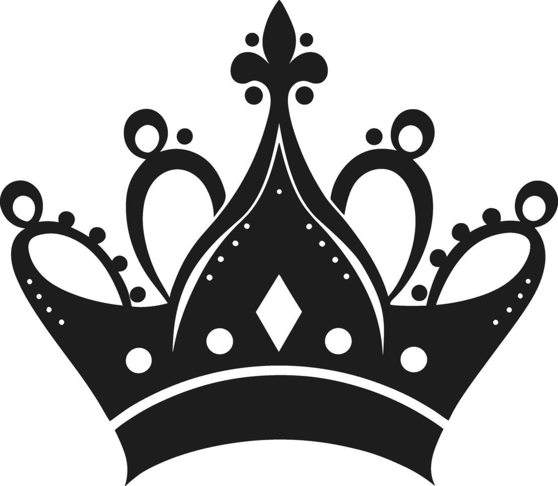 Elegant Princess Crown Silhouette - Royal Illustration for Mother's Day and Luxury Designs vector