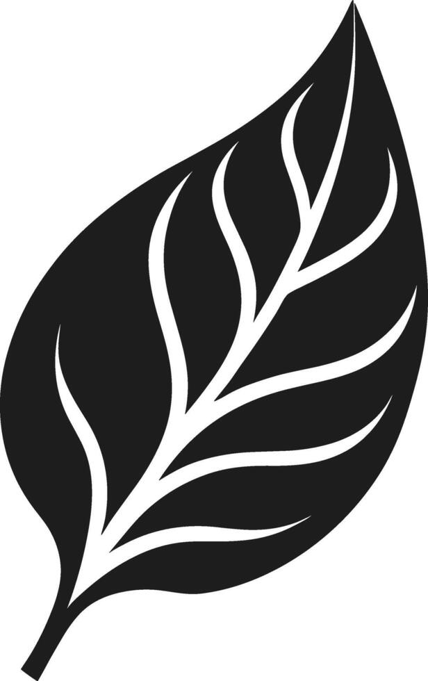 Elegant Leaf Silhouette - Nature and Eco-Friendly Illustration vector