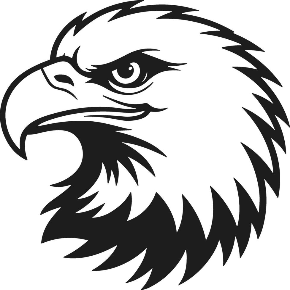 A Fierce Bald Eagle Silhouette Illustration for Memorial Day USA vector