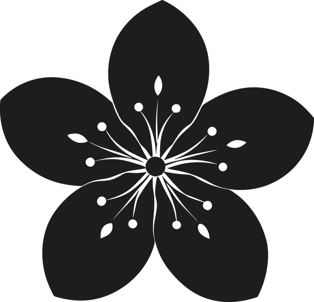 Elegant Cherry Blossom Silhouette - A Spring Floral Illustration vector