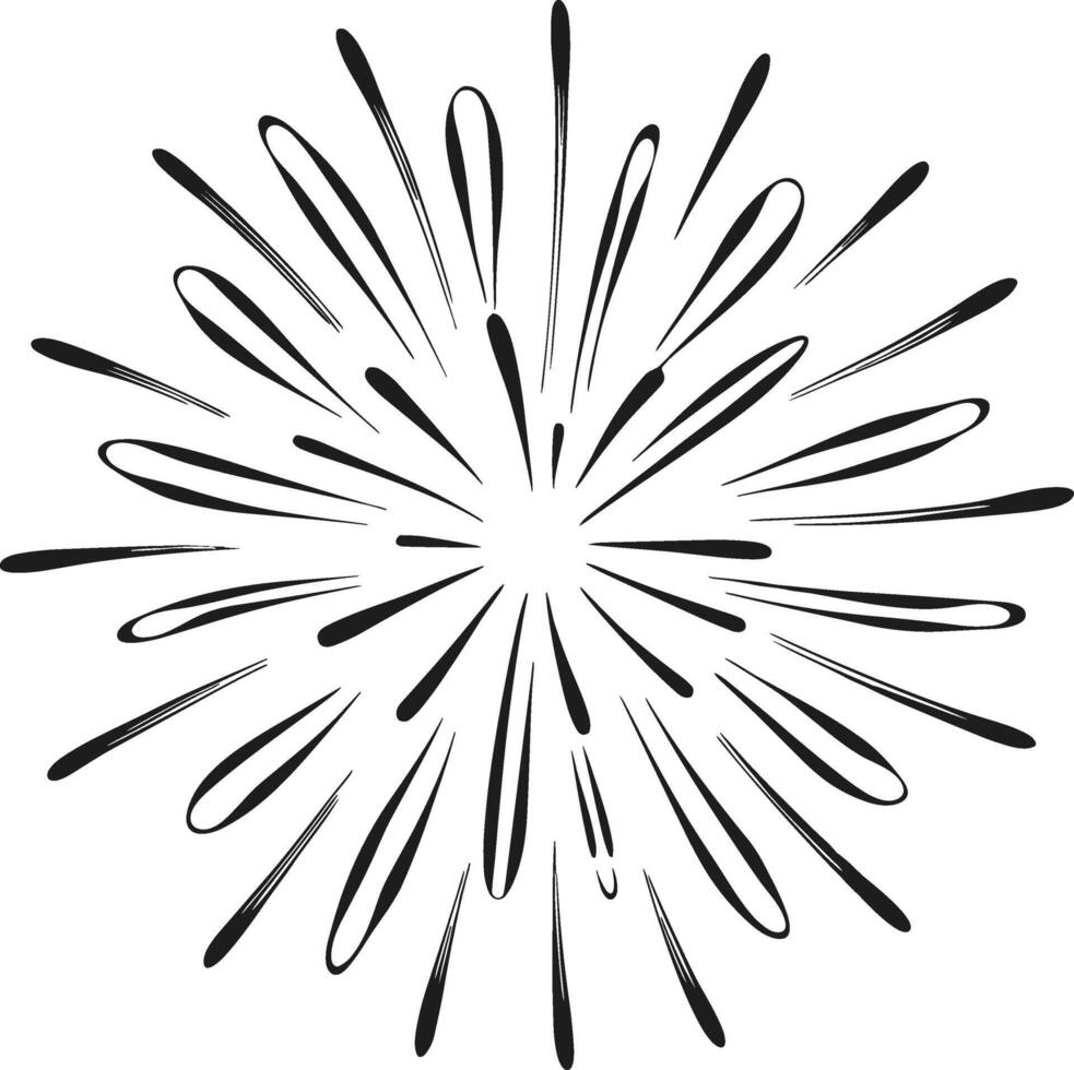 Firework Silhouette Explosion - Memorial Day USA Celebration vector