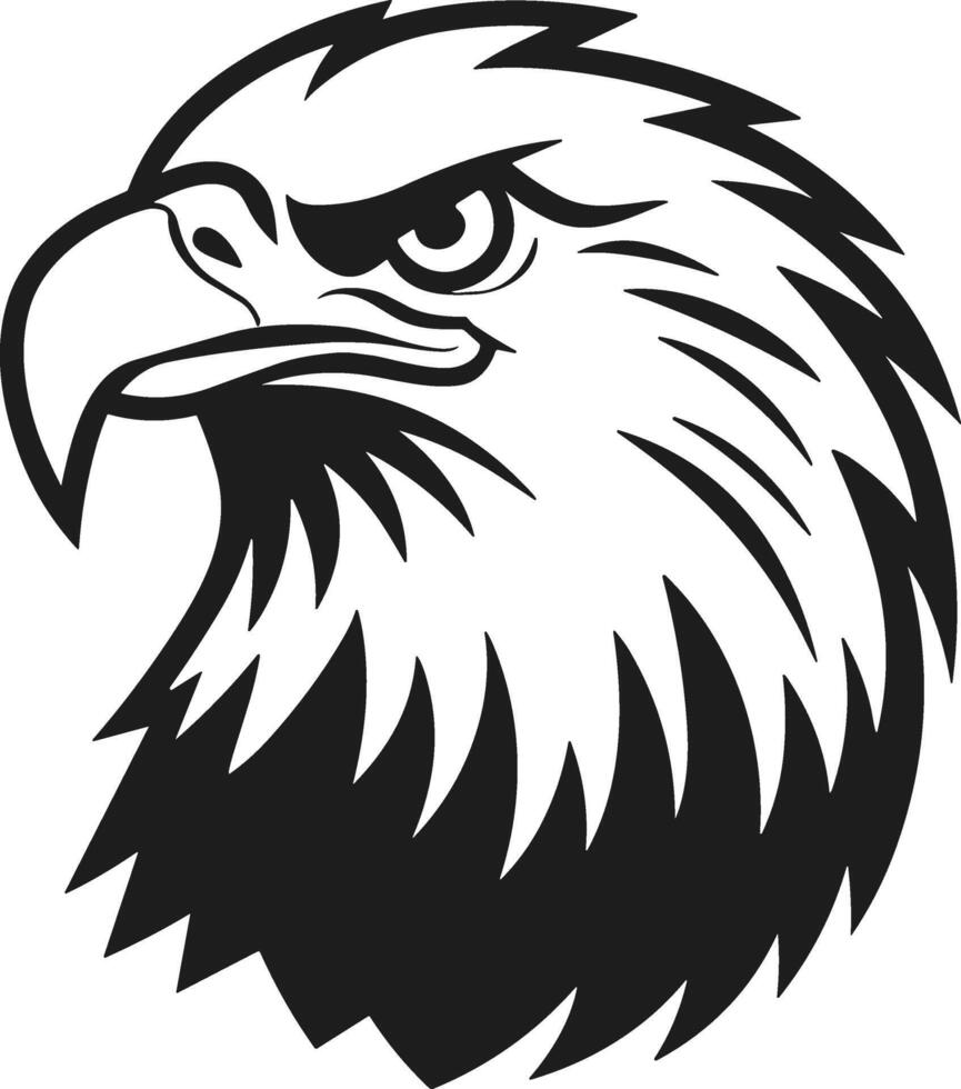 Majestic Bald Eagle Silhouette - Symbol of American Freedom and Strength vector