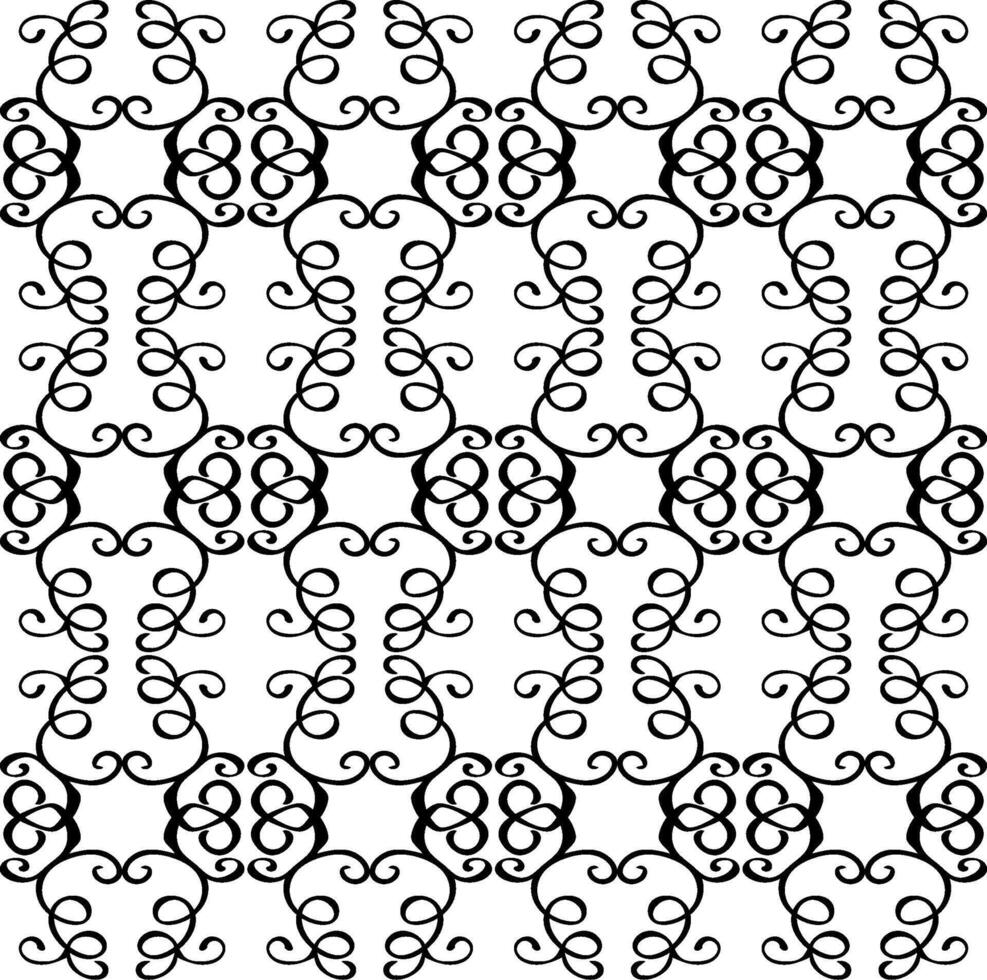 Seamless black abstract pattern for wallpaper or fabric on white background vector