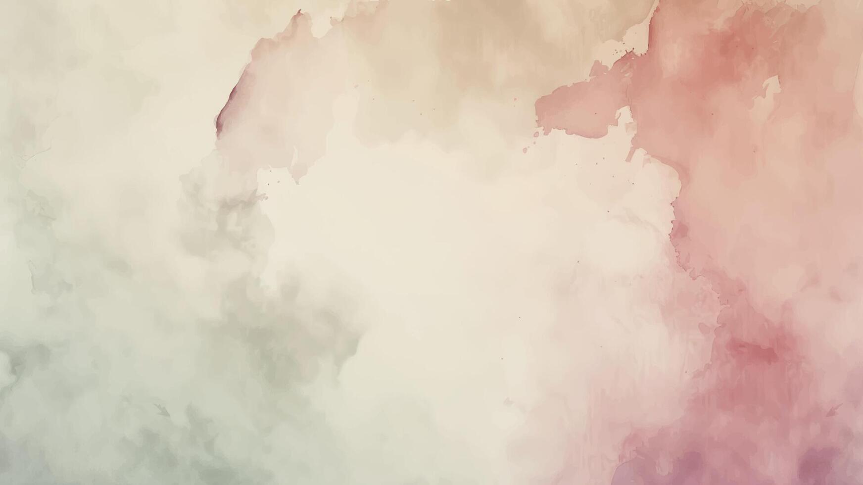 Artistic watercolor background with a soft abstract design. Features open space for text, making it ideal for banners, presentations, and product displays in pink brown green color vector