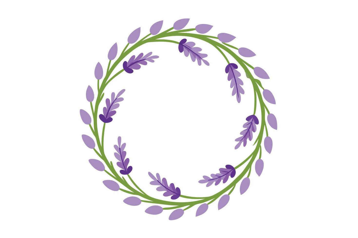 Elegant Floral Wreath Design in Adobe Illustrator vector