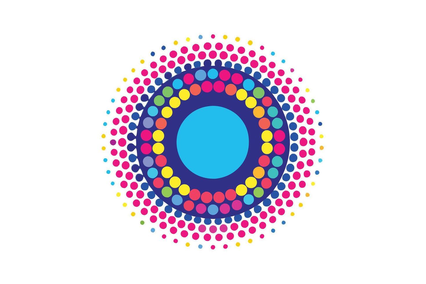 Vibrant, colorful abstract circle design perfect for website backgrounds. vector