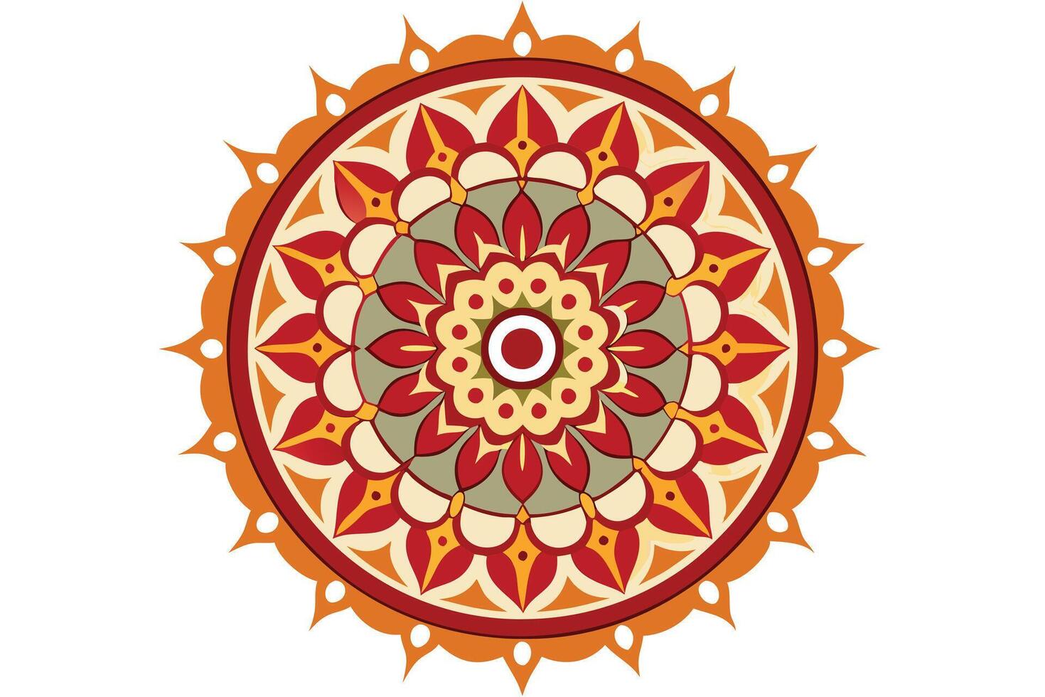 Ornate Mandala Design in Vibrant Colors vector