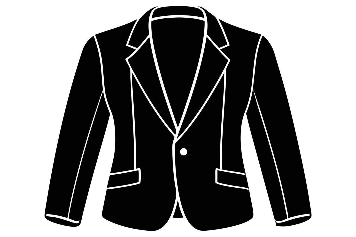 illustration of a black blazer. vector