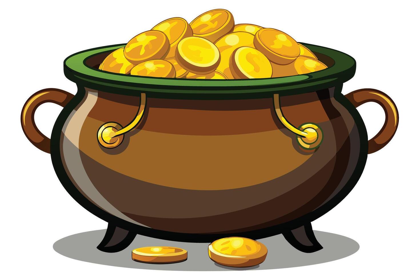 Illustration of a Pot of Gold vector