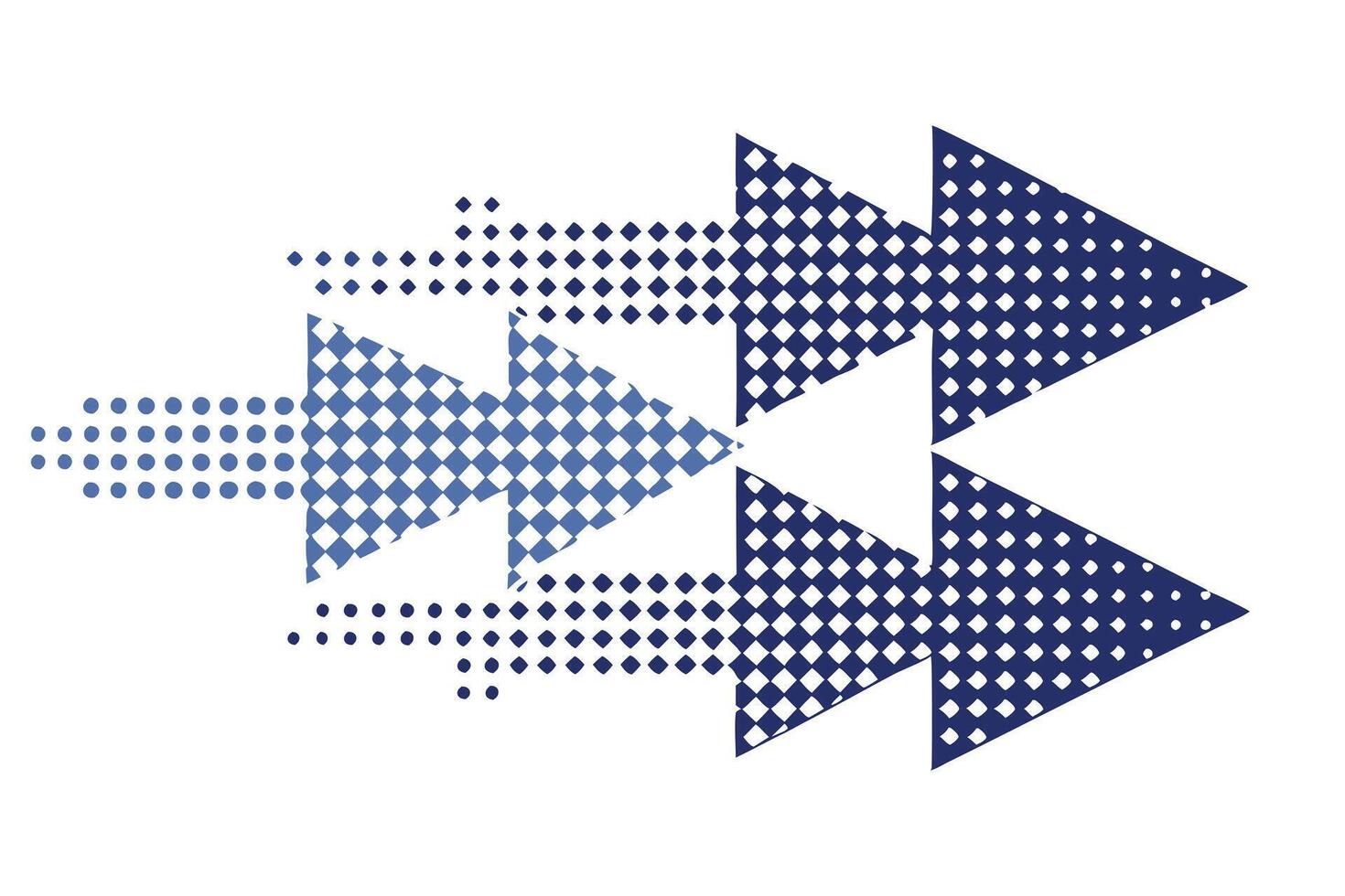 Abstract Arrows in Halftone Style vector