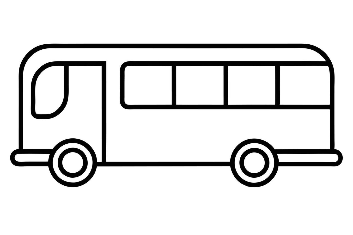 A Line Drawing of a School Bus vector