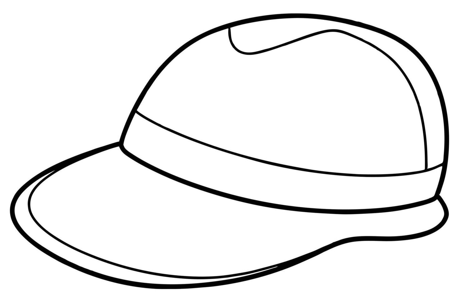 A Line Drawing of a Baseball Cap vector
