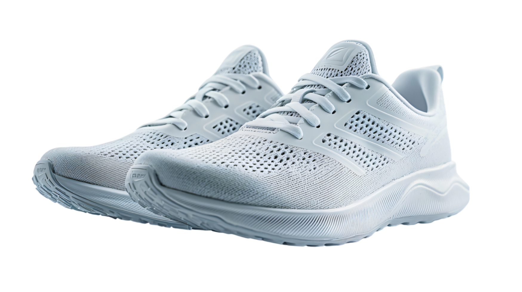 Stylish Light Blue Knit Running Shoes Breathable Athletic Sneakers for Fitness png