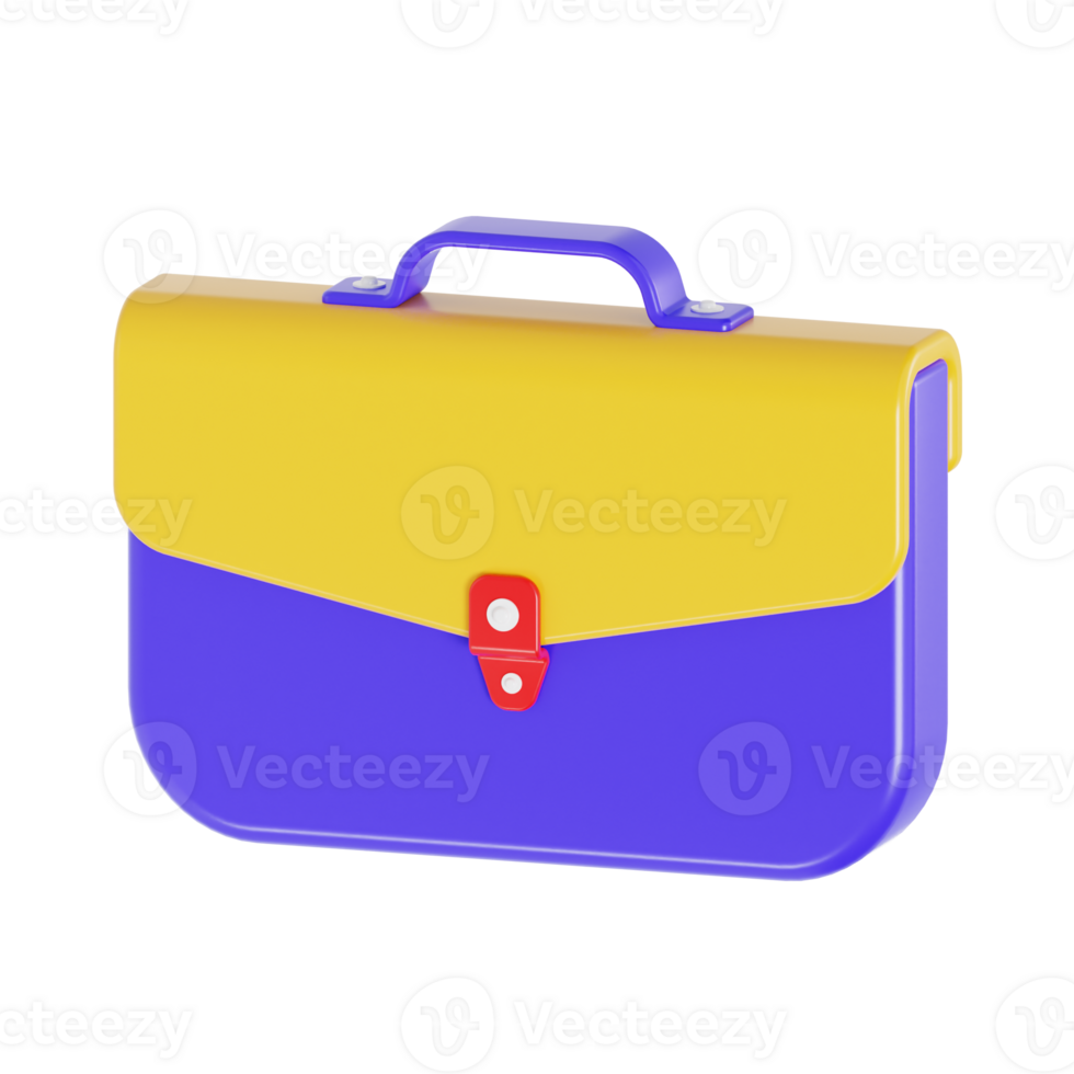 3D Business Briefcase Icon png