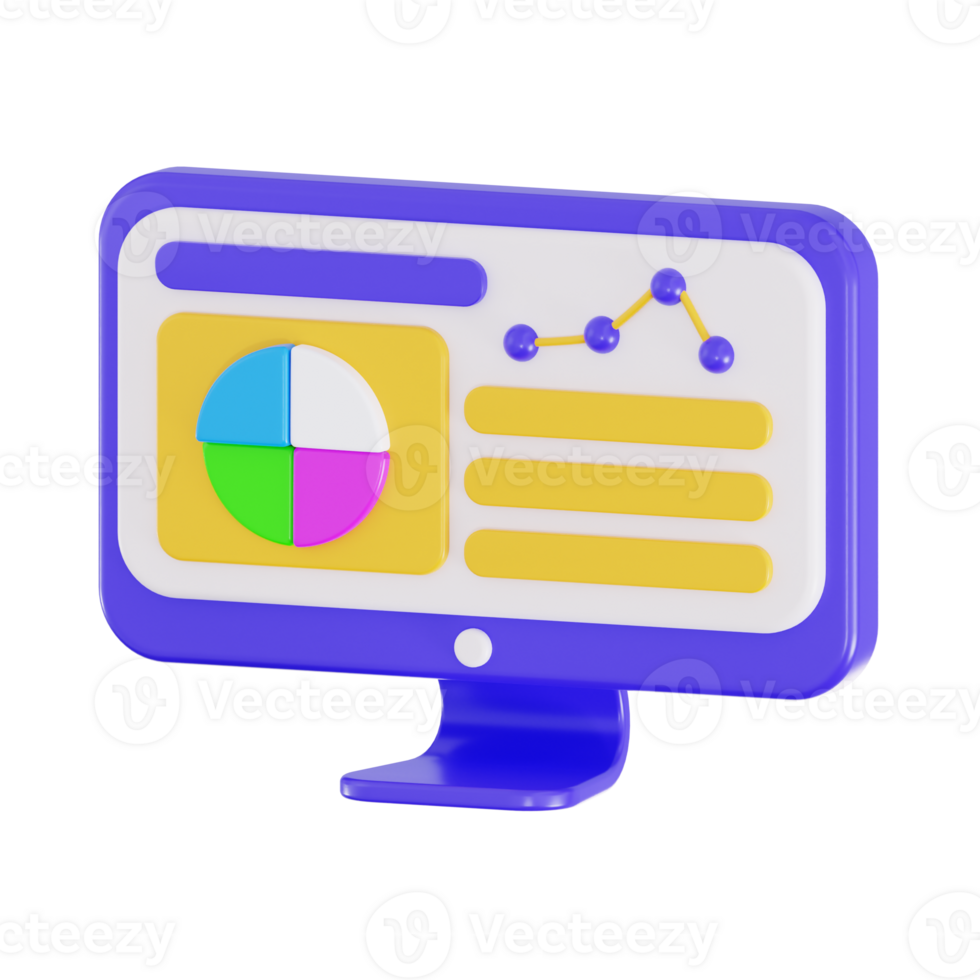 3D Analytics Dashboard Icon png