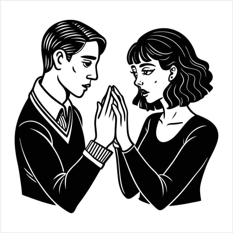 Couple Sorry Stock vector