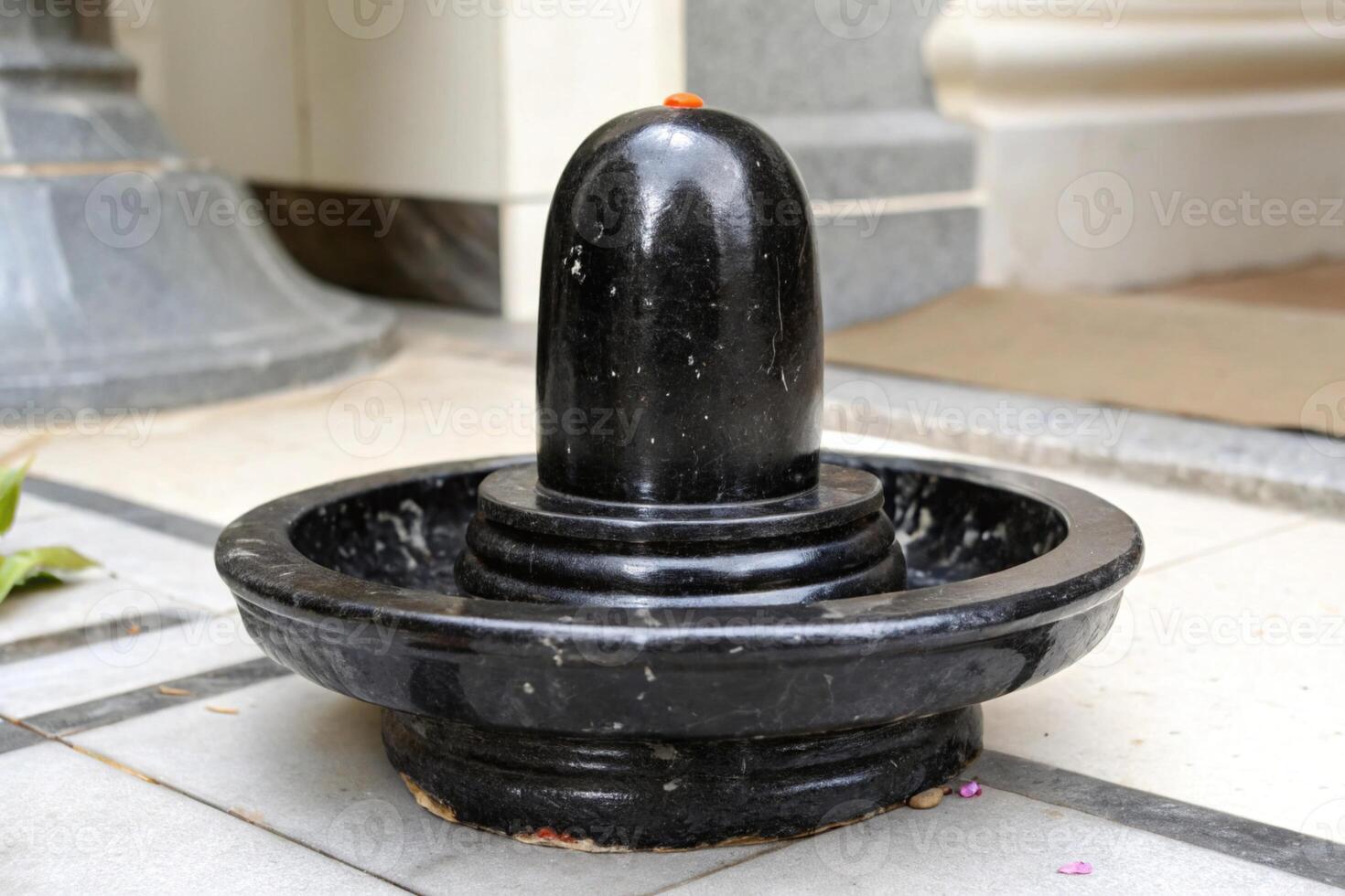 Shiva Lingam Made With Black Stone, Mahadev Shivratri Hindu Puja photo