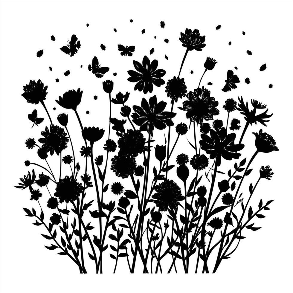 Wildflower Field Vectors