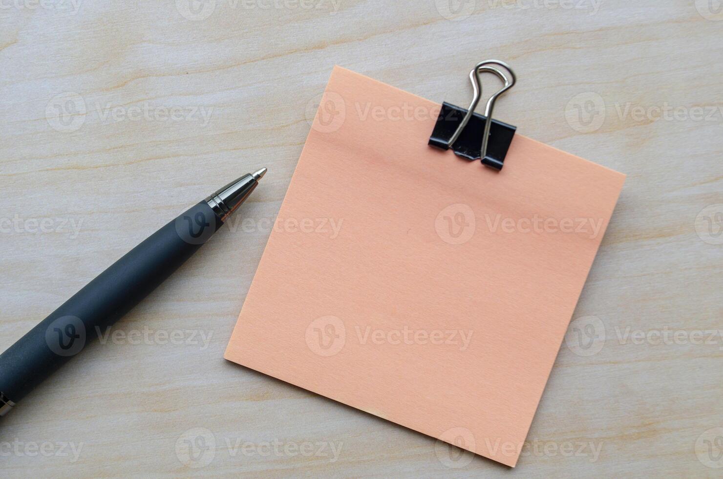 Top view of light pink color notepad with customizable space for text photo