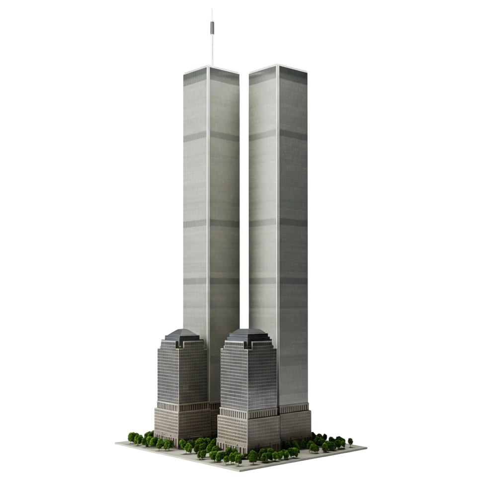 Twin Towers Landmark with Modern Architectural Design png