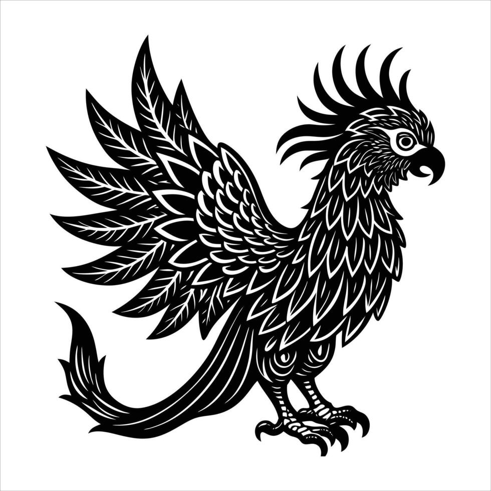 Mythical Phoenix Bird vector