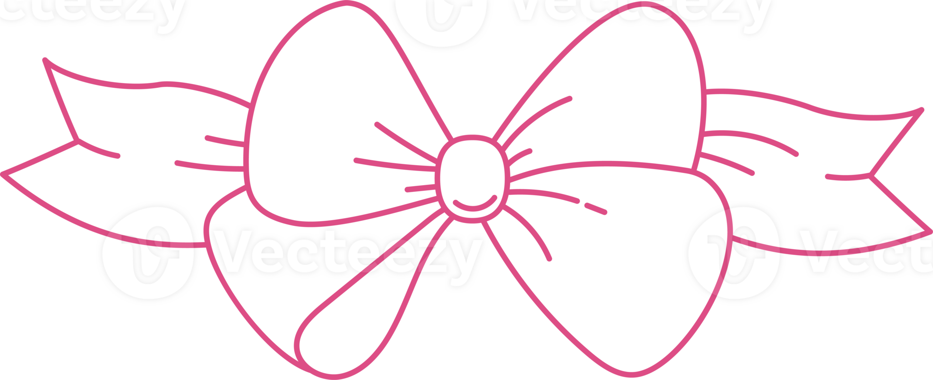 Outline Vintage Coquette Ribbon Bow. Whimsy Girly Vibe png