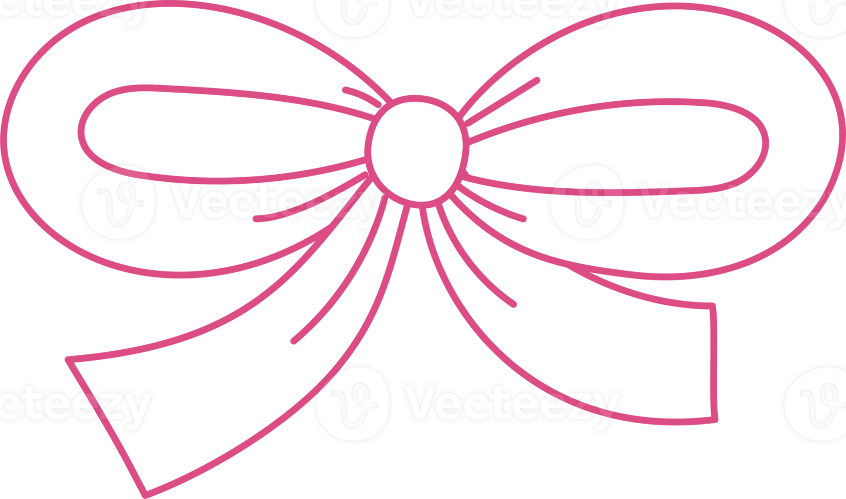 Outline Ribbon Bow png